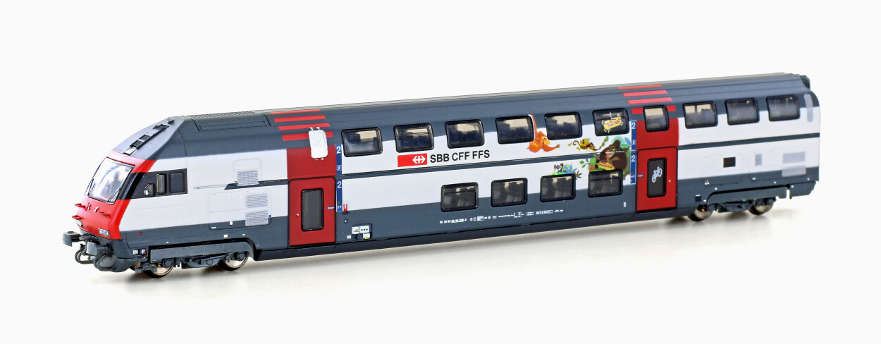 Hobbytrain H25129  Doppelstock-Steuerwagen IC2000 2.Kl.  Ep. V-VI SBB