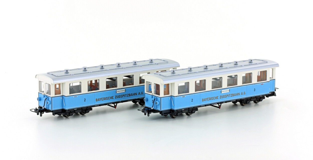 Hobbytrain H43103  2er-Set Personenwagen Zugspitzbahn Ergänzungsset H0e