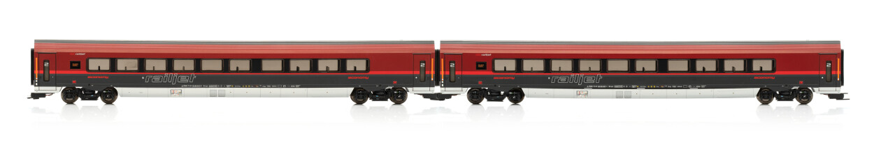 Jägerndorfer JC10217  2er-Set Personenwagen Railjet Eco  Ep. VI ÖBB  AC