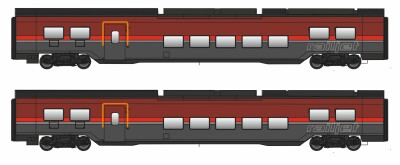 J&auml;gerndorfer JC11221  2er-Set Personenwagen Railjet...