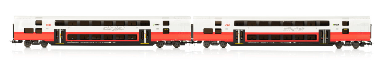 Jägerndorfer JC16820  2er-Set Doppelstock-Personenwagen Cityjet  Ep. VI ÖBB  AC