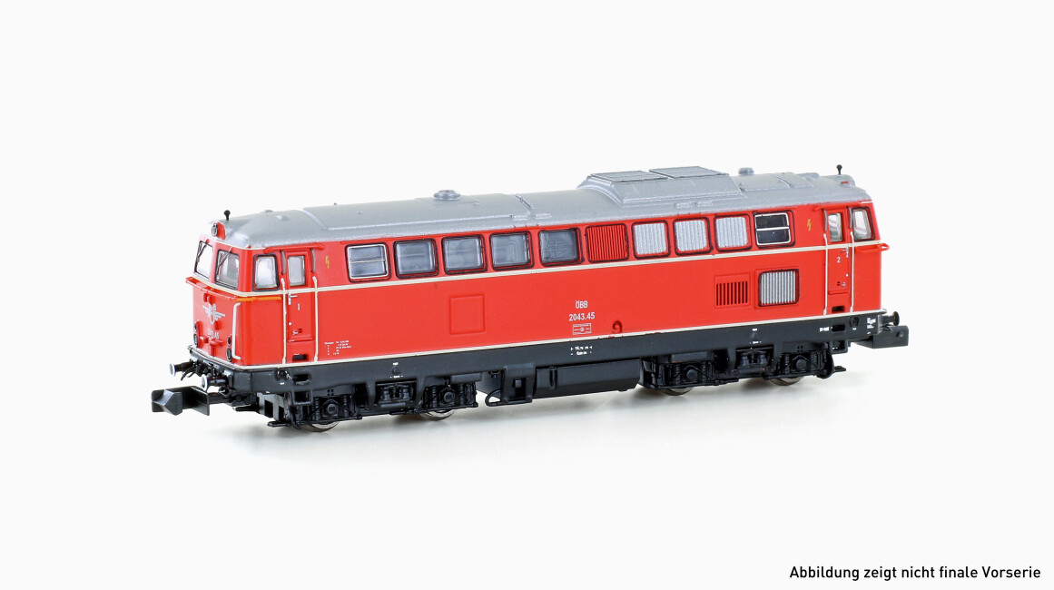 Jägerndorfer JC60000_1  Diesellok Rh 2043 blutorange  Ep. III ÖBB