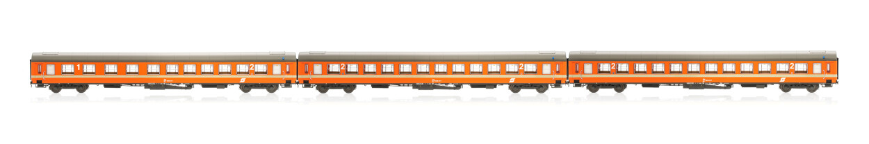 Jägerndorfer JC61302  3er-Set Personenwagen UIC-X orange  Ep. IV ÖBB