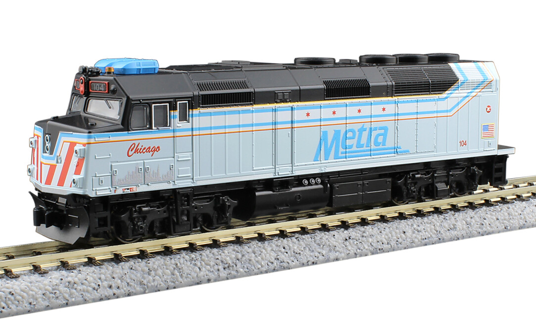 Kato K176-CHICAGO  Diesellok EMD F40PH #104, City of Chicago  Ep. VI Metra