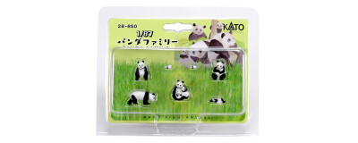 Kato K28850  Figuren Set Panda 1:87 7 St&uuml;ck