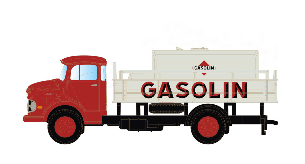 MiNis LC3472  MB L322 Pritsche mit Tank Gasolin