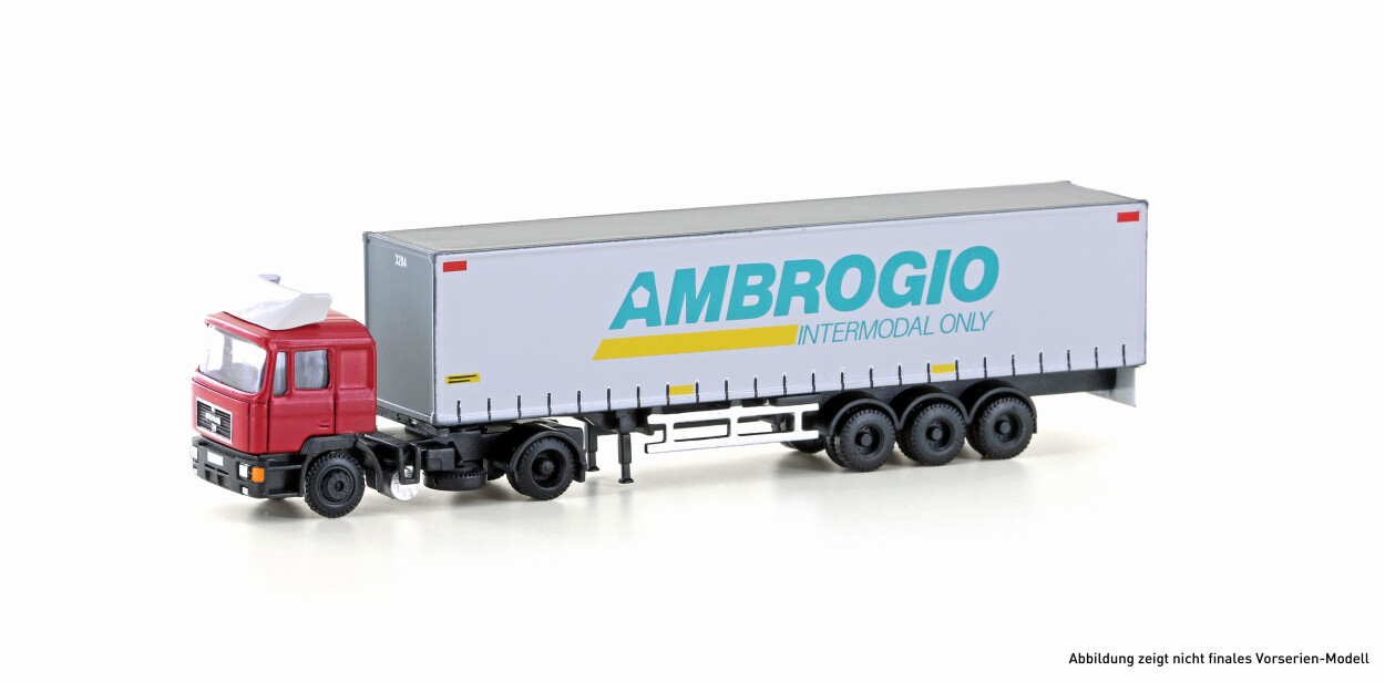 MiNis LC4071  MAN F90 Gardinenplanen-Sattelzug Ambrogio