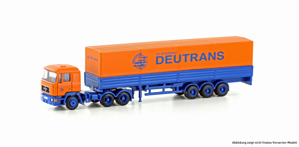 MiNis LC4072  MAN F90 Planen-Sattelzug Deutrans