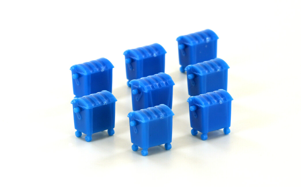 MiNis LC46002  8er-Set Mülltonnen groß blau