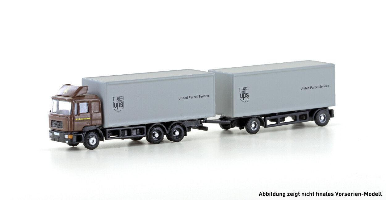 MiNis LC4602  MAN F90 3-achsigerigeriger Koffer-Hängerzug UPS