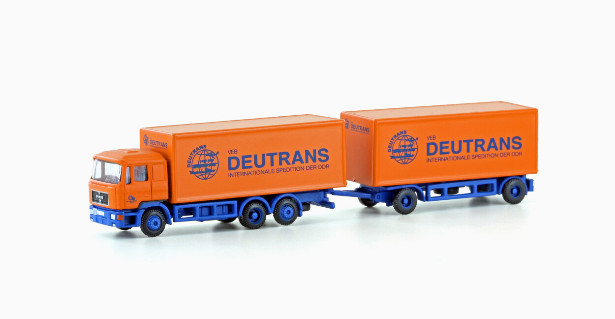 MiNis LC4605  MAN F90 3-achsigerigeriger Koffer-Hängerzug Deutrans