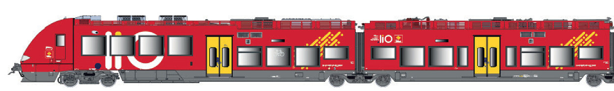 L.S. Models LS10080  E-Triebzug AGC LIO rot 3-teilig  Ep. VI SNCF