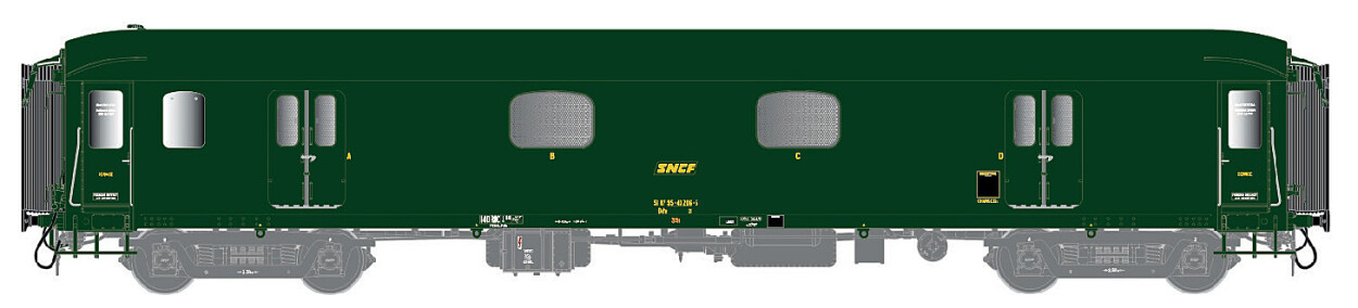 L.S. Models LS31207  Packwagen Dd4yi  Ep. IV SNCF