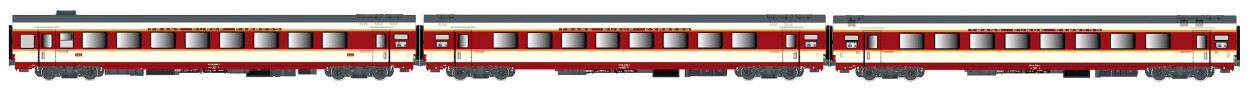 L.S. Models LS40084AC  3er-Set Personenwagen GC A3rtux+A8tu+A8u Etenda  Ep. IV SNCF