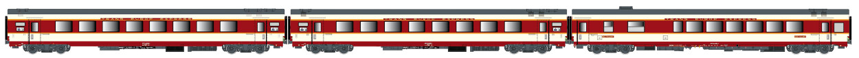 L.S. Models LS40085AC  3er-Set Personenwagen GC A8tu+A8u+Vru Etendard  Ep. IV SNCF