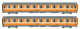 L.S. Models LS40350  2er-Set Personenwagen VSE A9u 1.Kl. orange  Ep. IV SNCF