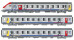 L.S. Models LS41233DC  3er-Set Personenwagen VU+VTU TER Bourgogne  Ep. VI SNCF