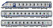 L.S. Models LS41234AC  3er-Set Personenwagen VU+VTU TER PACA  Ep. VI SNCF  AC