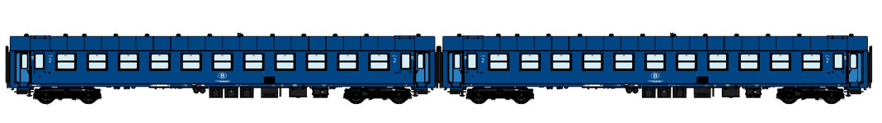 L.S. Models LS42085  2er-Set Personenwagen I5 Bc  Ep. IV SNCB
