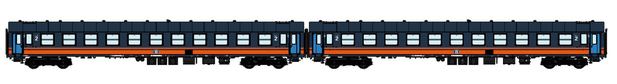 L.S. Models LS42086  2er-Set Personenwagen I5 Bc  Ep. IV SNCB