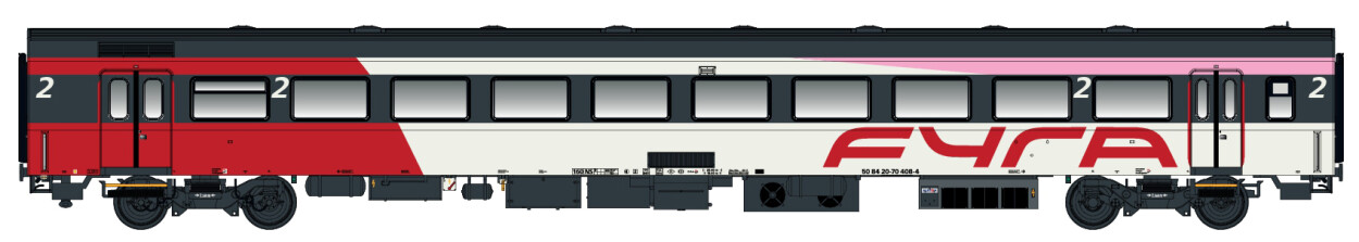 L.S. Models LS44057-1  Personenwagen ICRm 2.Kl. B FYRA Wg.25  Ep. VI NS