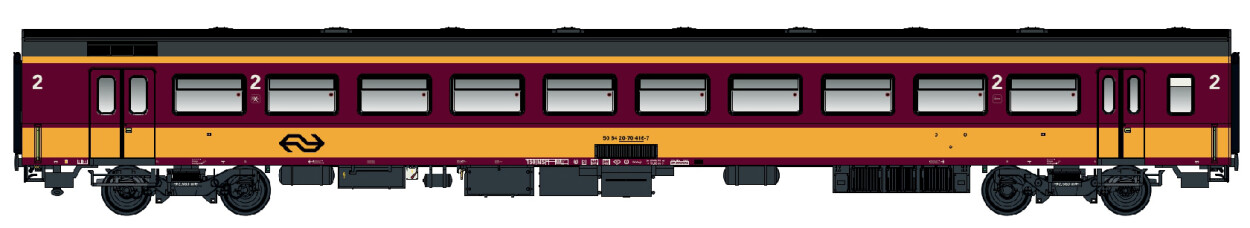 L.S. Models LS44266  Personenwagen ICR 2.Kl. B10 Benelux  Ep. VI NS