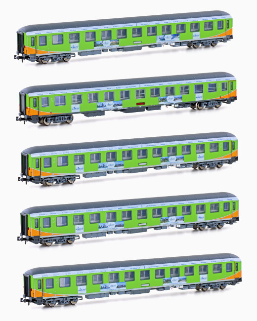 L.S. Models LS96034  5er-Set Personenwagen Alpen-Sylt-Express  Ep. VI BTE