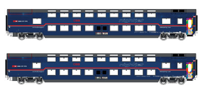 L.S. Models LS97000N  2er-Set Doppelstock-Schlafwagen...