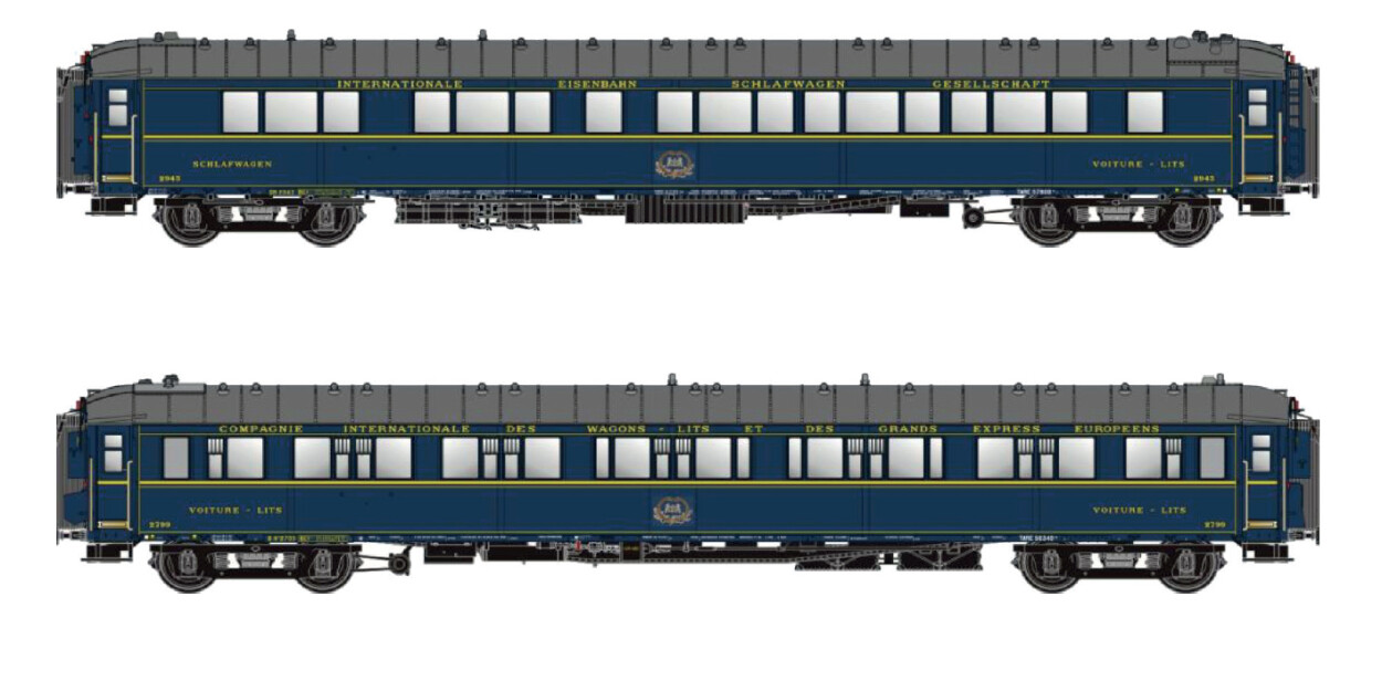 L.S. Models MW1001-1  2er-Set Schlafwagen S2+S1 passend zu MW1001  Ep. II CWIL
