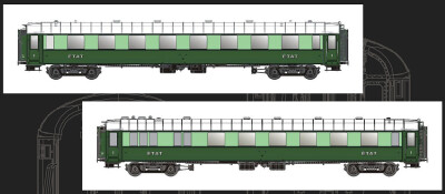 L.S. Models MW40921  2er-Set Personenwagen Pullman ETAT...