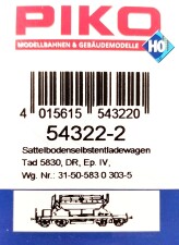 PIKO 54322-2 Sattelboden-Selbstentladewagen Ep. IV DR