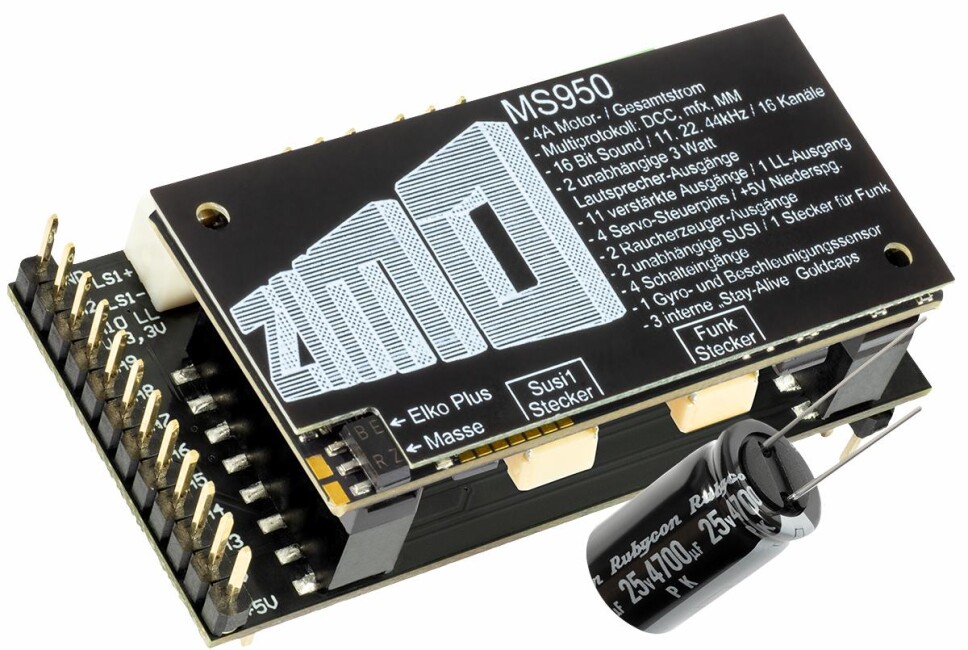 ZIMO MS970 Sounddecoder für Spur G US-Loks