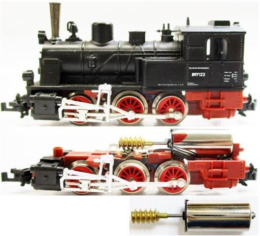 sb modellbau 1057 Motorisierungssatz für Arnold BR 89.7 / BR 89.62 mit Schlepptender / T3 Spur N