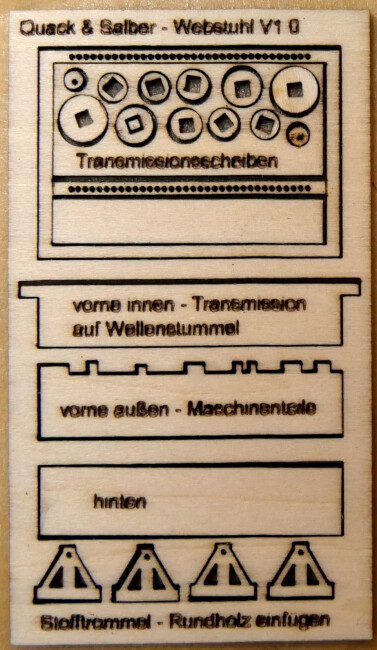 Quack & Salber 171301-010101-0001 Webstuhl, Lasercut-Bausatz