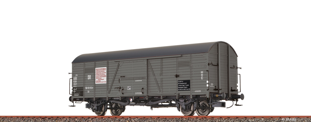 Brawa 50933 H0 Gedeckter Güterwagen Glr "Bleitetraäthylfluid" DR Ep. III