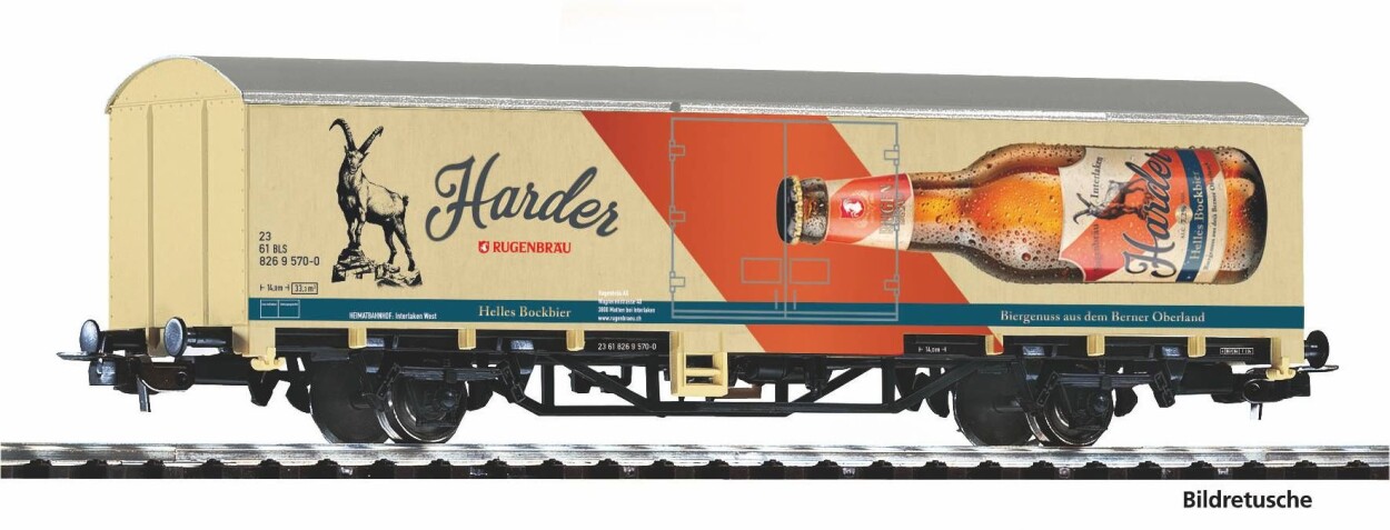 PIKO 27727 Ged. Güterwg. Rugenbräu BLS V