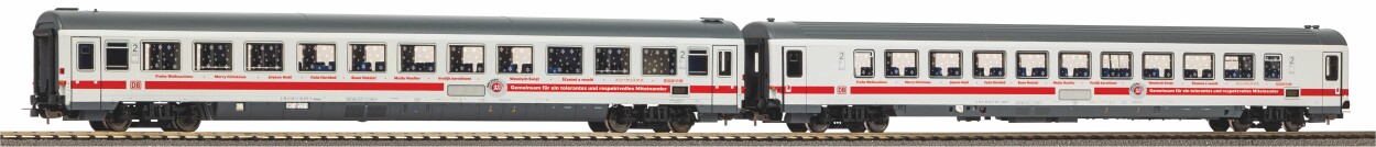 PIKO 28303 2er Set Personenwg. "Bahn Azubis gegen Hass" DB AG VI