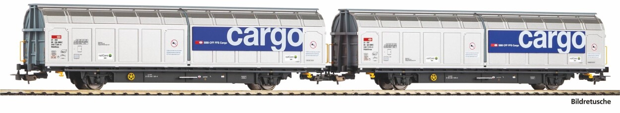 PIKO 28309 2er Set Schiebewandwg. Hbbillnss CH-SBB C/Railcare VI