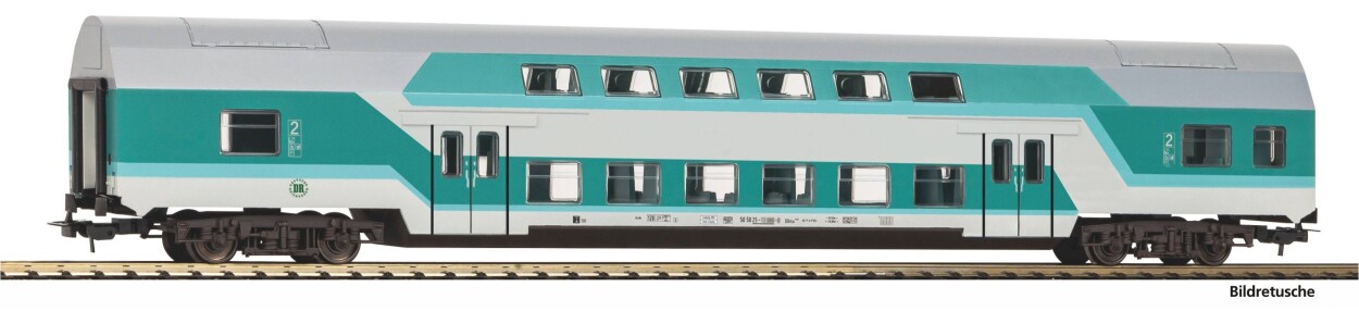 PIKO 53119 Doppelstocksitzwg. DBuz 747.3 mintgrün DR IV, andere Nummer