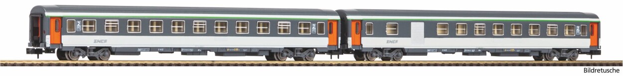 PIKO 94506 N-2er Set Abteilwg. 2.Kl.+ 2.Kl./Gepäckabteil SNCF IV/V