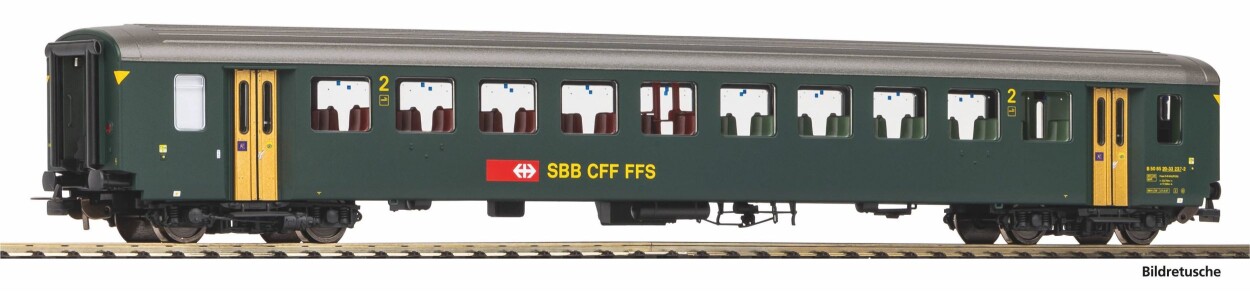 PIKO 96778 Personenwg. EW I 2. Kl. Grün, neue Schrift SBB V