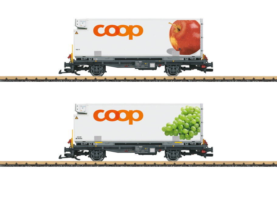 LGB 45887 Containerwagen Set COOP RhB