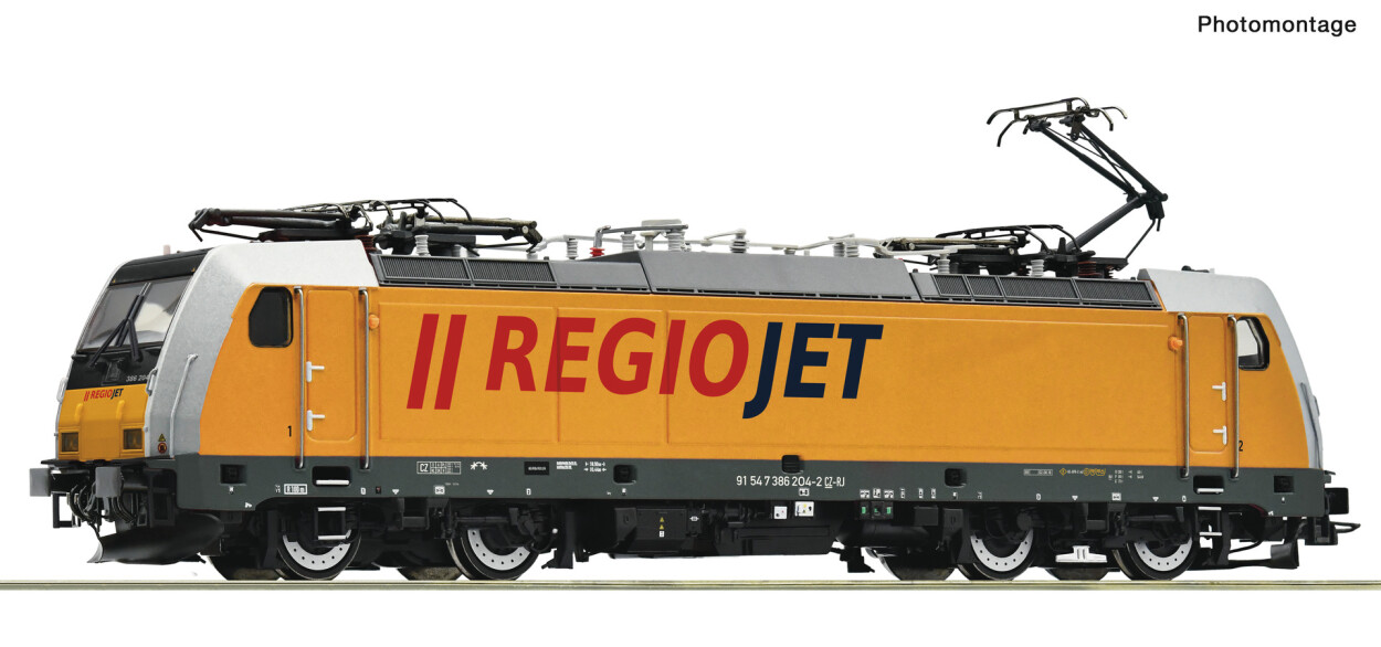 Roco 7500102 Elektrolokomotive 386 204-2, Regiojet, analog