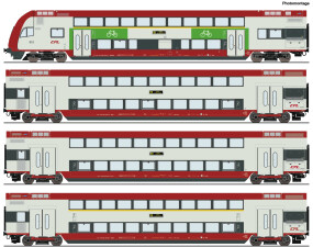 Roco 6210148 4-tlg. Set: Doppelstockwagen, CFL