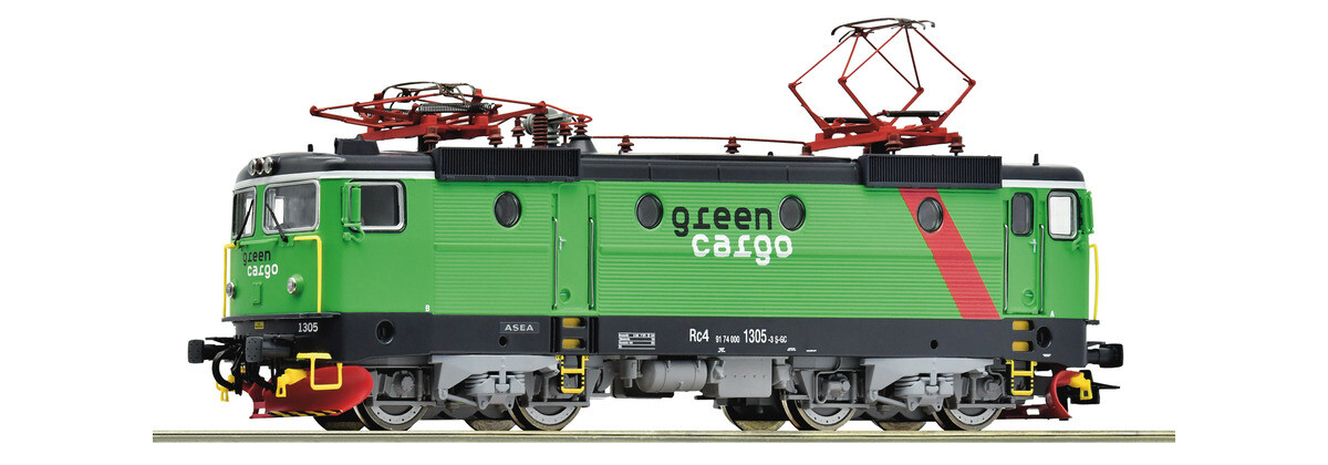 Roco 7510007 Elektrolokomotive Rc4 1305, Green Cargo, digital mit Sound