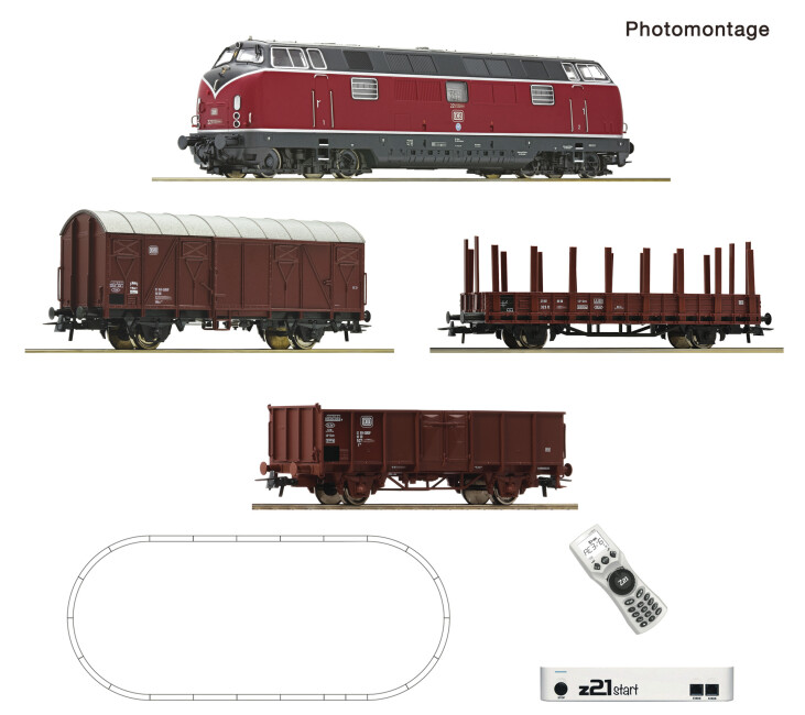 Roco 5110008 z21 start Digitalset: Diesellokomotive BR 221 mit Güterzug, DB