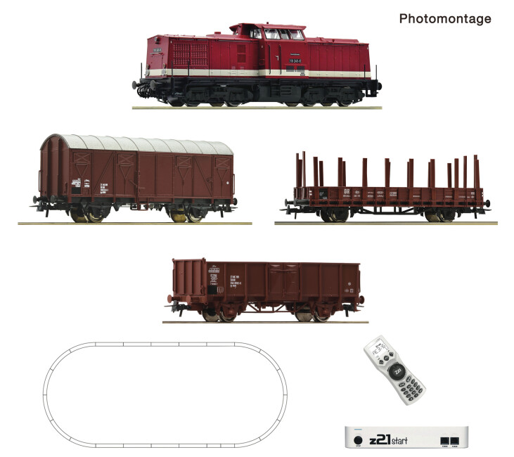 Roco 5110009 z21 start Digitalset: Diesellokomotive BR 110 mit Güterzug, DR