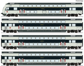 Roco 6210147 4-tlg. Set: Doppelstockwagen, DSB