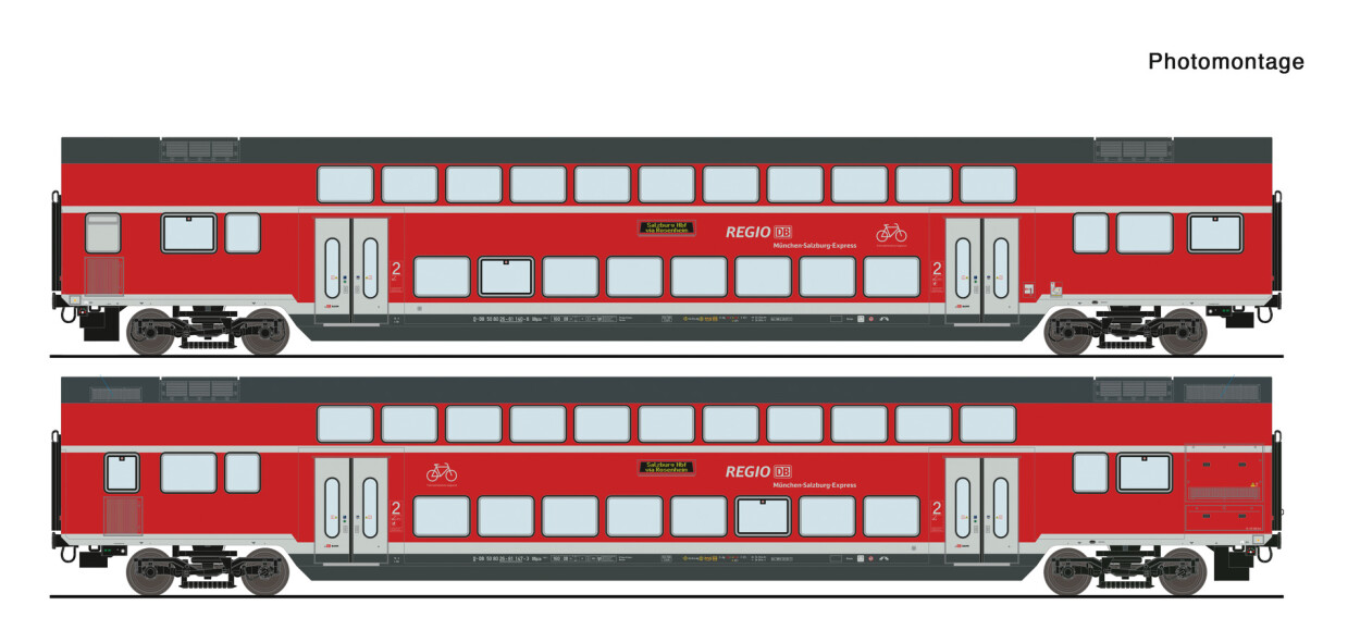 Roco 6220145 2-tlg. Set: Doppelstockwagen, DB AG