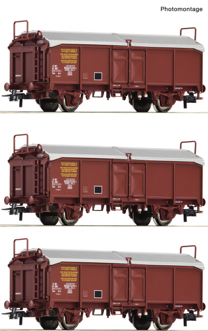 Roco 6600173 3-tlg. Set: Schiebedachwagen, SNCF